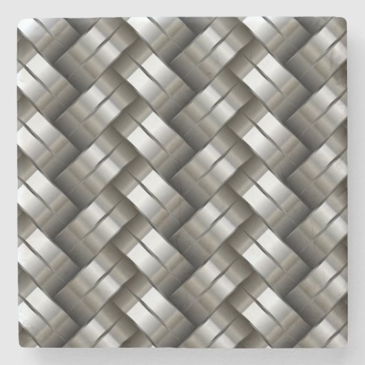 Geweven metaalpatroon stenen onderzetter (Voorkant)