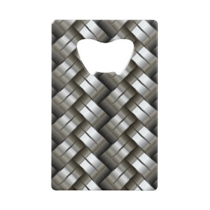 Geweven metalen patroon kredietkaart flessenopener