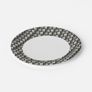 Geweven metalen patroon papieren bordje