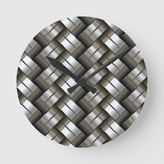 Geweven metalen patroon ronde klok (Voorkant)