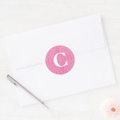  geweven monogram - letter C Ronde Sticker (Envelop)
