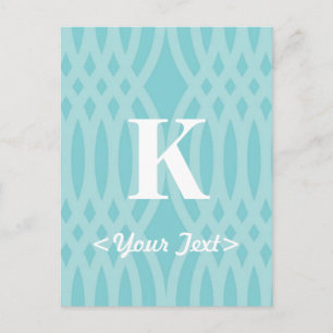  geweven monogram - letter K Briefkaart