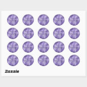 geweven paarse foliesap ronde sticker (Vel)