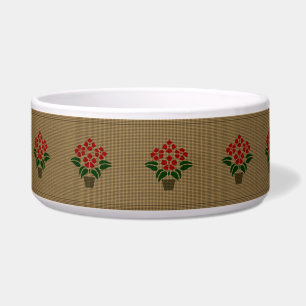 Geweven Poinsettia Voerbakje