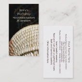 Geweven rietmandje visitekaartje (Voorkant / Achterkant)