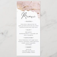 geweven roos gouden bruiloft Diner Menu Uitnodigin