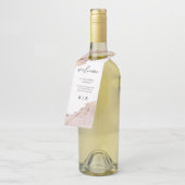 geweven roos gouden bruiloft fles hanger Labels (Schuin)