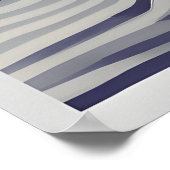 Geweven textuur: een Abstract landschap in blauw Poster (Hoek)