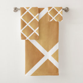 Geweven tinten van bruin bad handdoek