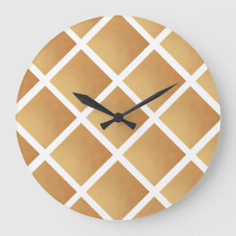 Geweven tinten van bruin grote klok