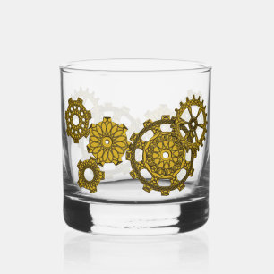 Geweven uurwerk whisky glas