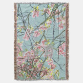 Geweven werp de Algemene Japanse Bloesem van de Deken (Voorkant Verticaal)