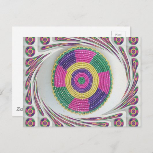 Geweven Whirl Art Print Briefkaart (Voorkant / Achterkant)