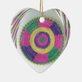 Geweven Whirl Art Print Keramisch Ornament (Rechts)