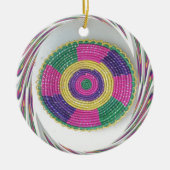 Geweven Whirl Art Print Keramisch Ornament (Voorkant)