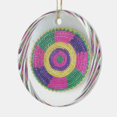 Geweven Whirl Art Print Keramisch Ornament (Links)