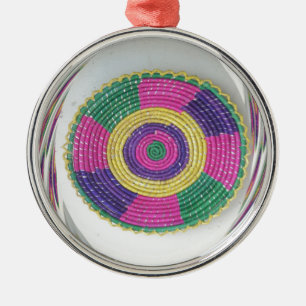 Geweven Whirl Art Print Metalen Ornament
