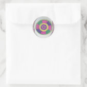 Geweven Whirl Art Print Ronde Sticker (Tas)