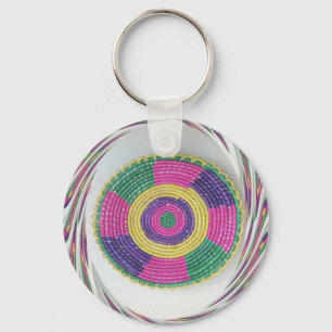 Geweven Whirl Art Print Sleutelhanger