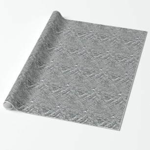 GEWEVEN ZILVEREN FOIL46 FOLIE CRINKELED GLANZENDE CADEAUPAPIER