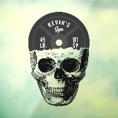 Gewicht Bord Schedel Training Bodybuilding Gym Raamsticker (Vel 3)