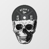 Gewicht Bord Schedel Training Bodybuilding Gym Raamsticker (Vel)