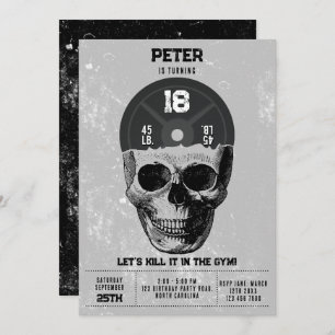 Gewicht Bord Schedel Training Bodybuilding Verjaar Kaart