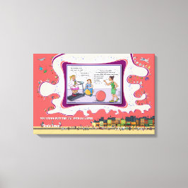 Gewicht en Zie | Droge Logische Humor 24x16 Canvas Afdruk