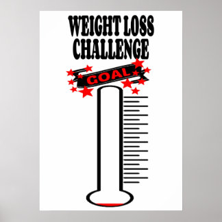 Gewicht Goal Thermometer BLANK Poster