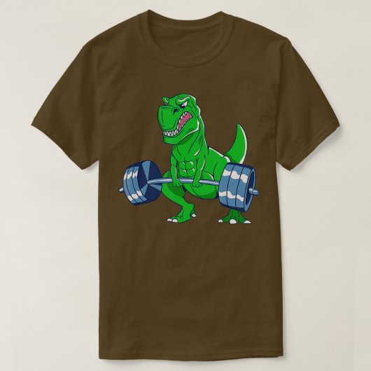 Gewicht Lifende Rex Gewichtstofinhoud Dinosaur yra T-shirt (Design voorkant)