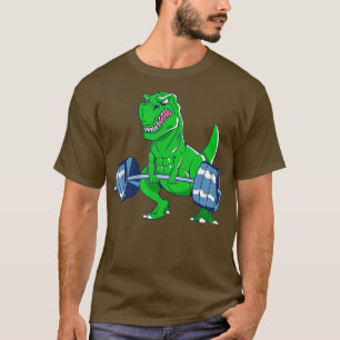 Gewicht Lifende Rex Gewichtstofinhoud Dinosaur yra T-shirt