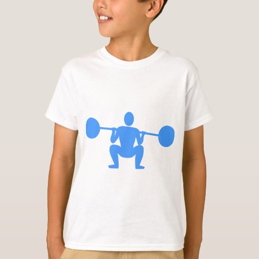 Gewicht Lifter 01 - Baby Blue T-shirt (Voorkant)