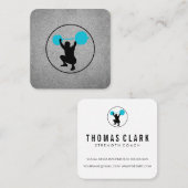 Gewicht Lifter Personal Trainer Vierkante Visitekaartje (Voorkant / Achterkant)