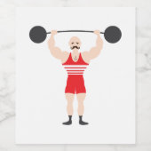 Gewicht Lifter Wijn Etiket (Enkel label)