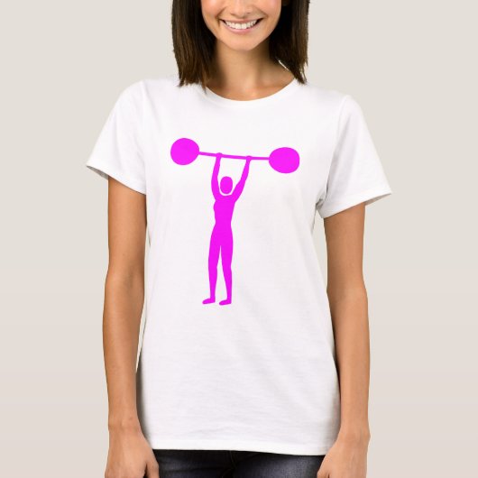 Gewicht Lifting 02 - Magenta T-shirt (Voorkant)