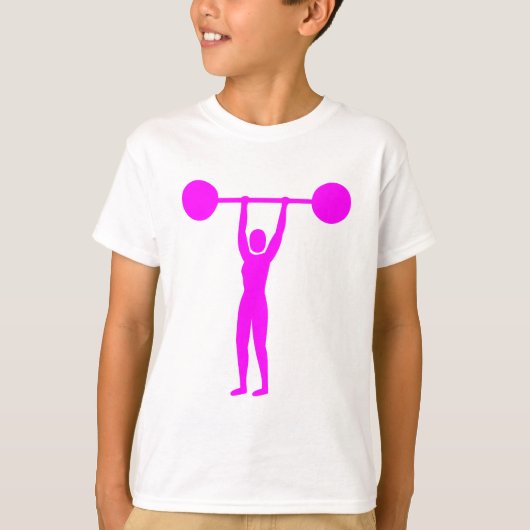 Gewicht Lifting 02 - Magenta T-shirt (Voorkant)