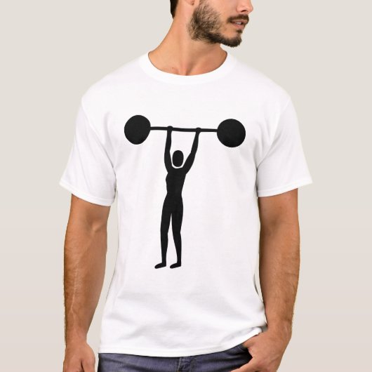 Gewicht Lifting 02 - zwart T-shirt (Voorkant)