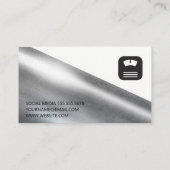 Gewicht | Schaal | Metaal Visitekaartje (Achterkant)