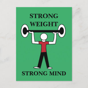 Gewichten heffen Bodybuilding Fitness Atleet Briefkaart
