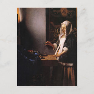 Gewichten van Johannes Vermeer Briefkaart