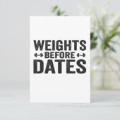 Gewichten voor grappige trainingsworkoutcadeaus bedankkaart (Staand voorkant)