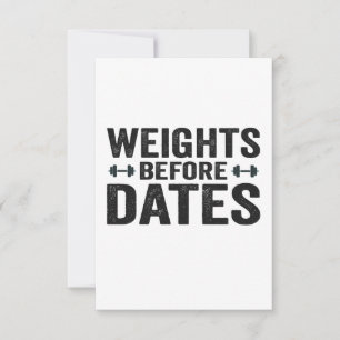 Gewichten voor grappige trainingsworkoutcadeaus bedankkaart