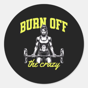Gewichtheffen Bodybuilding Spieren Trainer Gezegde Ronde Sticker