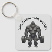 Gewichtheffen Gorilla Sleutelhanger (Voorkant)