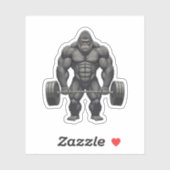 Gewichtheffen Gorilla Sticker (Vel)