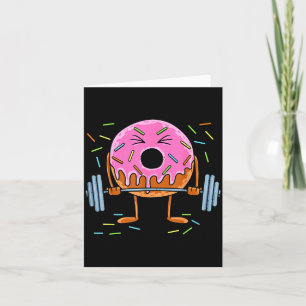 Gewichtheffen - Grappige Fitness Workout Gym Donut Kaart
