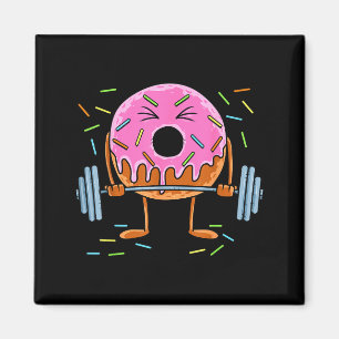 Gewichtheffen - Grappige Fitness Workout Gym Donut Magneet