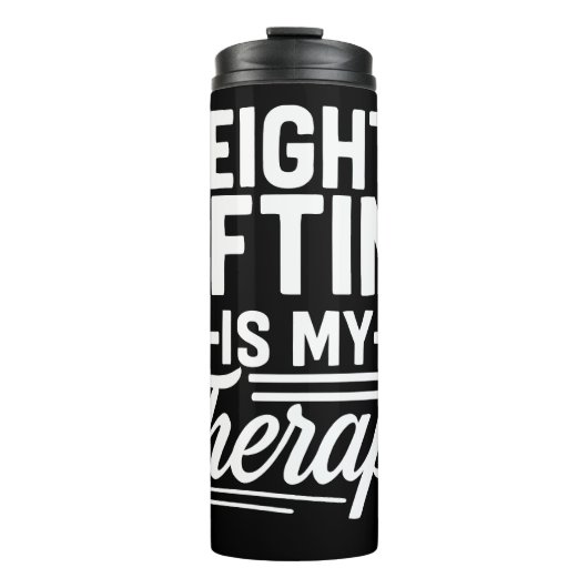 Gewichtheffen is mijn therapie thermosbeker (Voorkant)