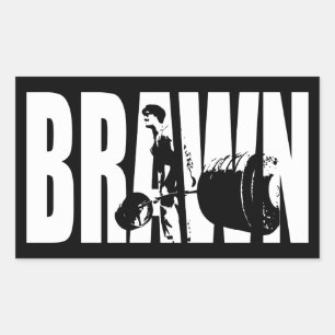 "Gewichtheffen" Motivatie - BRAWN Rechthoekige Sticker