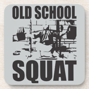 Gewichtheffen - Old School Squat Drankjes Onderzetter